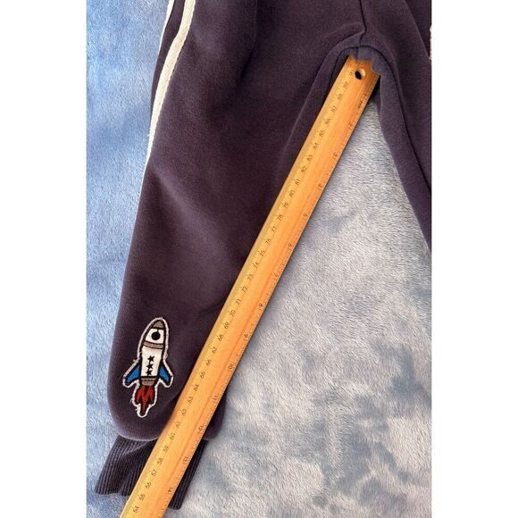 Lola & The Boys Varsity Patch Sweatshirt & Jogger Set in Navy Blue Toddler 2T - Picture 9 of 15